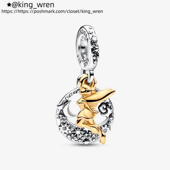 Pandora Disney Tinker Bell Celestial Night Dangle Charm - Picture 1 of 5